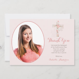 Cartão De Agradecimento Obrigado de Fotografia de Rapariga Personalizada F