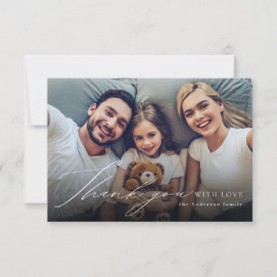 Cartão De Agradecimento Obrigado de fotos simples e elegante moderno