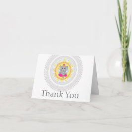 Cartão De Agradecimento Obrigado de Ganesha você carda o rosa