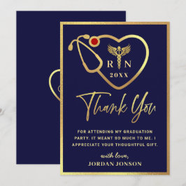 Cartão De Agradecimento Obrigado de Graduação da Escola de Enfermagem Mode