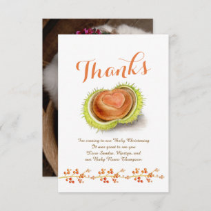 Cartão De Agradecimento Obrigado de Natal, sua foto personalizada do coraç