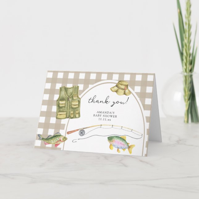 Cartão De Agradecimento obrigado de pesca (Frente)