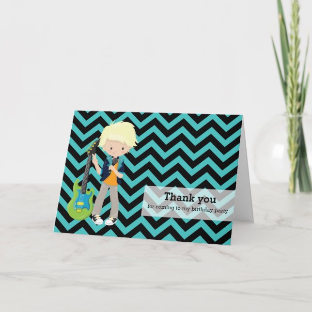 Cartão De Agradecimento Obrigado de Rockstar você (Frente)