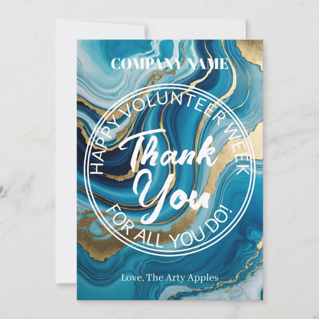 Cartão De Agradecimento Obrigado de Voluntário simples e fabuloso (Frente)