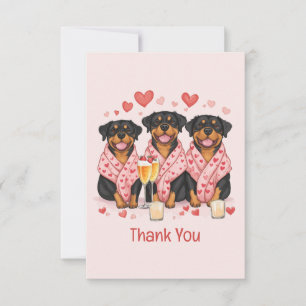 Cartão De Agradecimento Obrigado Dia de os namorados Rottweiler
