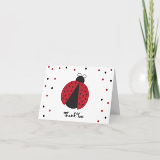 Cartão De Agradecimento Obrigado do aniversário do bebé vermelho do