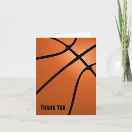 Cartão De Agradecimento Obrigado do basquetebol você anula customizável