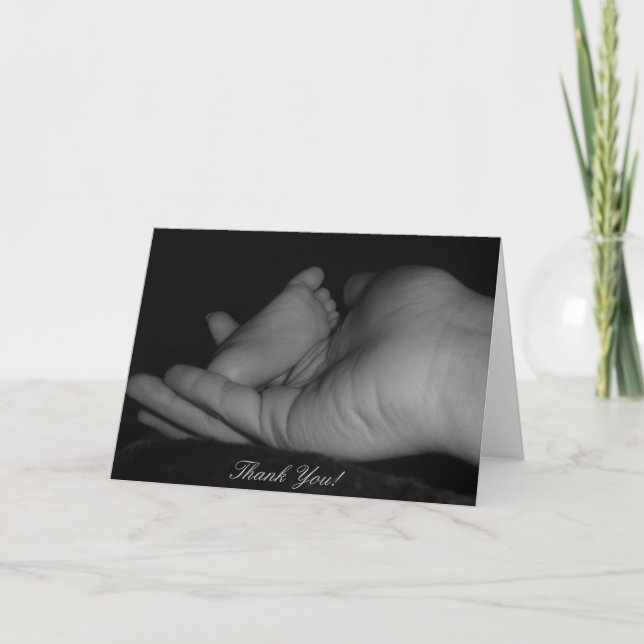 Cartão De Agradecimento Obrigado do bebê você! (Frente)