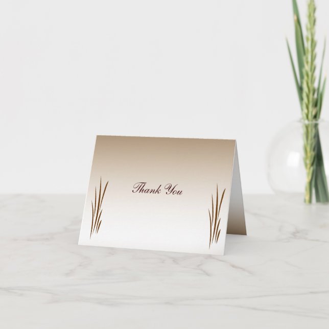 Cartão De Agradecimento Obrigado do casamento da colheita do outono você (Frente)