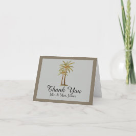 Cartão De Agradecimento Obrigado do casamento de praia dos animais de mar