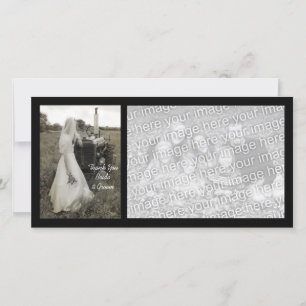 Cartão De Agradecimento Obrigado do casamento do país da noiva e do trato