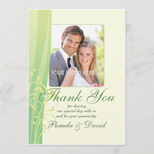 Cartão De Agradecimento Obrigado do casamento do redemoinho do verão voc