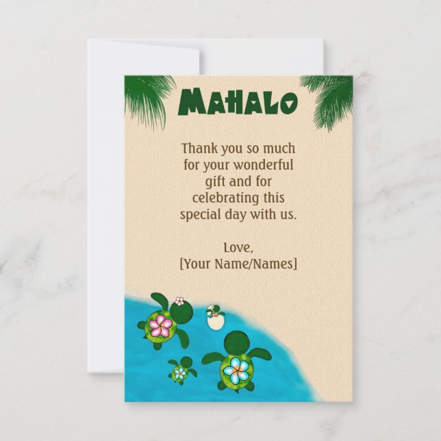 Cartão De Agradecimento Obrigado do chá de fraldas da família da TARTARUGA (Frente)