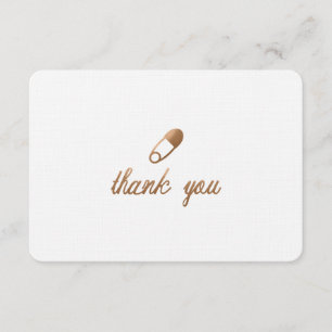 CARTÃO DE AGRADECIMENTO OBRIGADO DO CHÁ DE FRALDAS VOCÊ CARD-FLAT