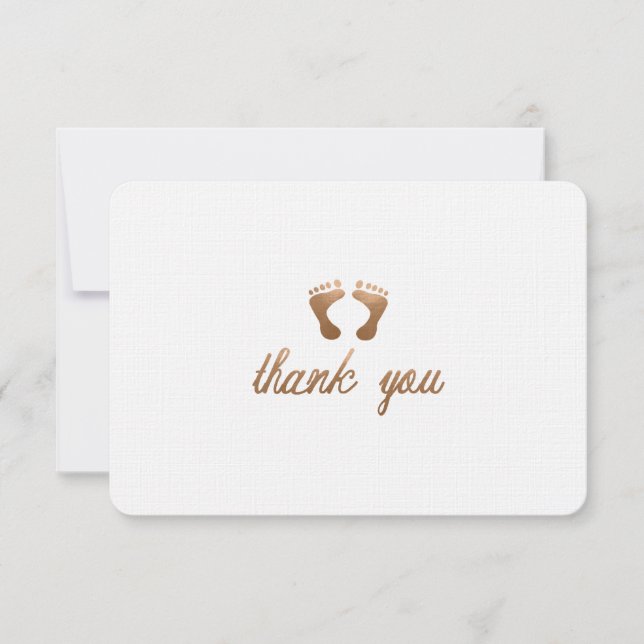 CARTÃO DE AGRADECIMENTO OBRIGADO DO CHÁ DE FRALDAS VOCÊ CARD-FLAT (Frente)