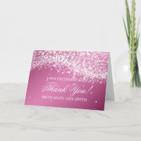 Obrigado do chá de fraldas você rosa Sparkling da