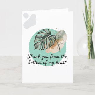 Cartão De Agradecimento Obrigado do fundo do meu coração