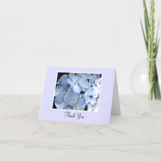 Cartão De Agradecimento Obrigado do Hydrangea dos azuis bebés você