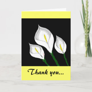 Cartão De Agradecimento Obrigado do lírio de Calla você