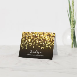 Cartão De Agradecimento Obrigado do ouro e do casamento de carvões você