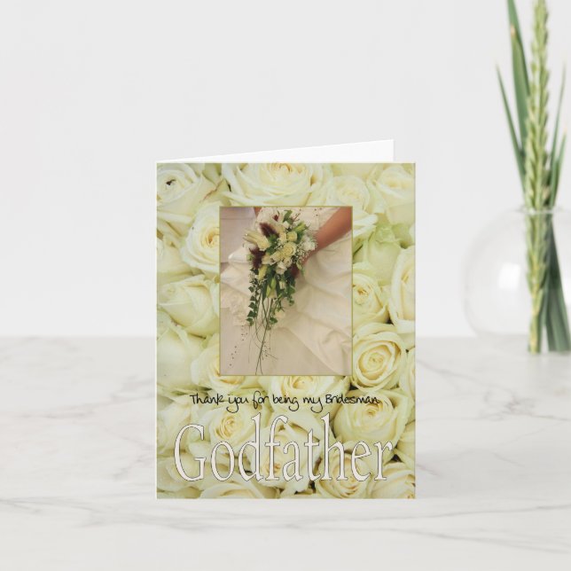 Cartão De Agradecimento Obrigado do padrinho Bridesman (Frente)