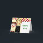 Cartão De Agradecimento Obrigado do partido da pizza do KRW você menino<br><div class="desc">Obrigado do partido da pizza do KRW você menino</div>