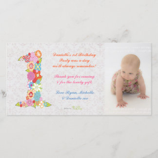 Cartão De Agradecimento Obrigado do primeiro aniversario do bebê dos bebês