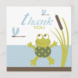 Cartão De Agradecimento Obrigado do sapo da natação de Ribbit você
