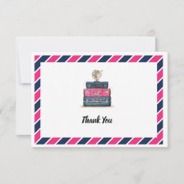 Cartão De Agradecimento Obrigado do viagem você senhorita à Sra. Marinho