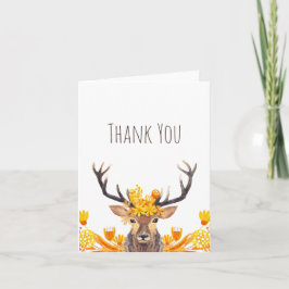 Cartão De Agradecimento Obrigado dos cervos do outono você