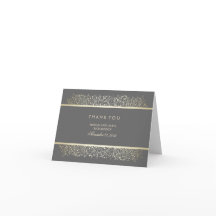 Obrigado Dourado do casamento vintage da