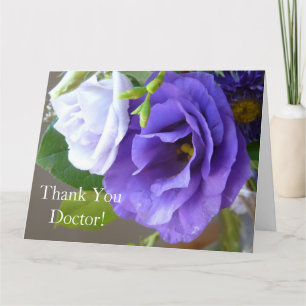 Cartão De Agradecimento Obrigado Doutor Bonito Purple Floral
