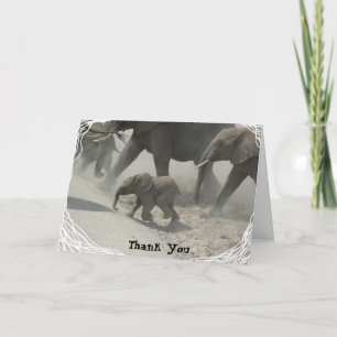Cartão De Agradecimento Obrigado -   elefante africano