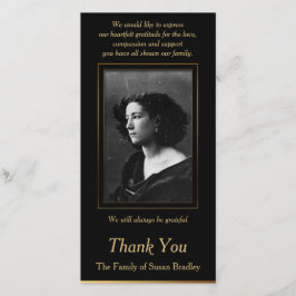 Cartão De Agradecimento Obrigado elegante da simpatia da foto você com