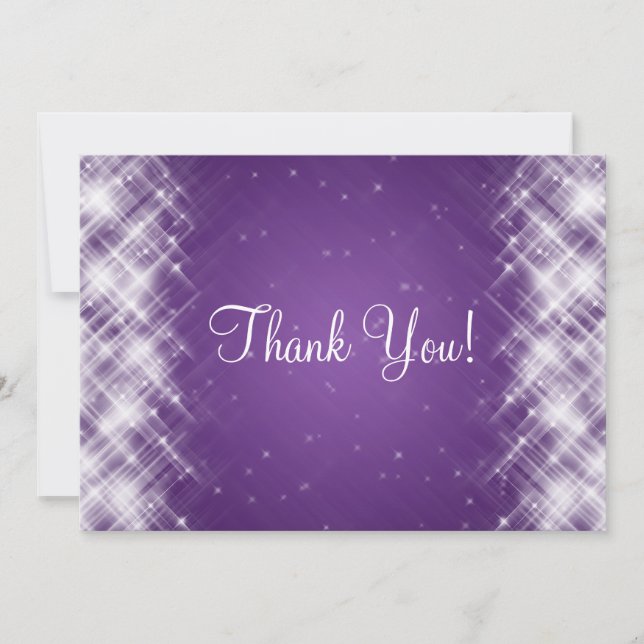 Cartão De Agradecimento Obrigado elegante do casamento você faíscas (Frente)