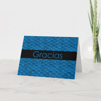 Cartão De Agradecimento Obrigado em espanhol Gracias