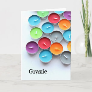 Cartão De Agradecimento Obrigado em italiano