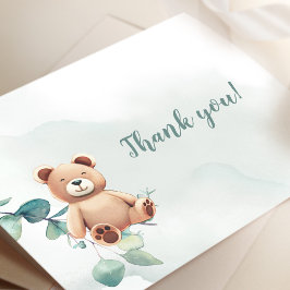 Cartão De Agradecimento Obrigado Enclosure Card Bear