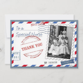 Cartão De Agradecimento Obrigado Enfermeira. Placa Plana Enfermeira Vintag