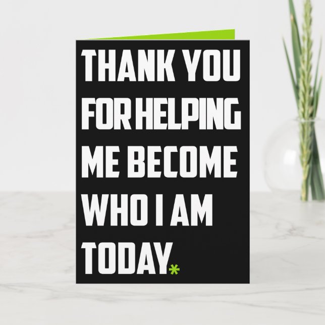 Cartão De Agradecimento Obrigado Engraçado (Frente)