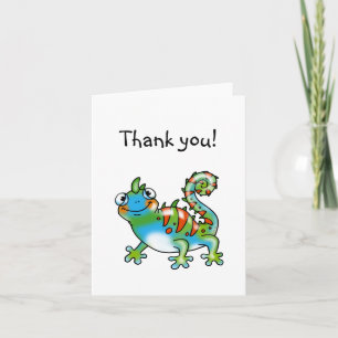Cartão De Agradecimento Obrigado engraçado do lagarto você