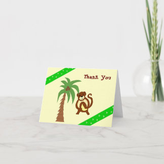 Cartão De Agradecimento Obrigado engraçado do macaco você