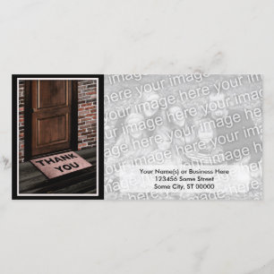 Cartão De Agradecimento obrigado esteira de porta