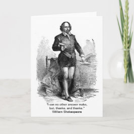 Cartão De Agradecimento Obrigado, estilo Shakespeare!