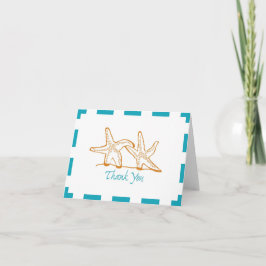 Cartão De Agradecimento Obrigado estrela do mar