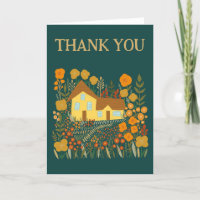 OBRIGADO, Farmhouse Flowers Card