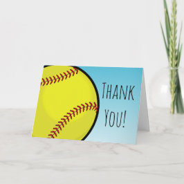 Cartão De Agradecimento Obrigado feito sob encomenda do softball grande