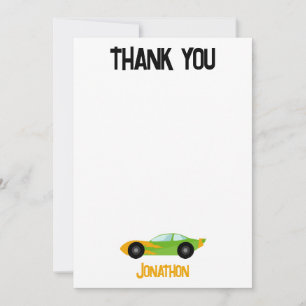 Cartão De Agradecimento Obrigado Festa de Aniversário de Carros Crianças