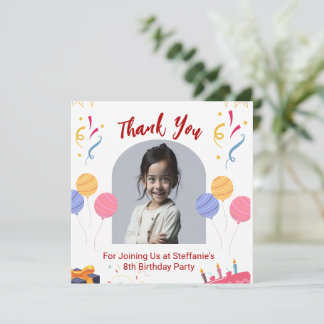 Cartão De Agradecimento Obrigado Festa de aniversário Personalizar Placa