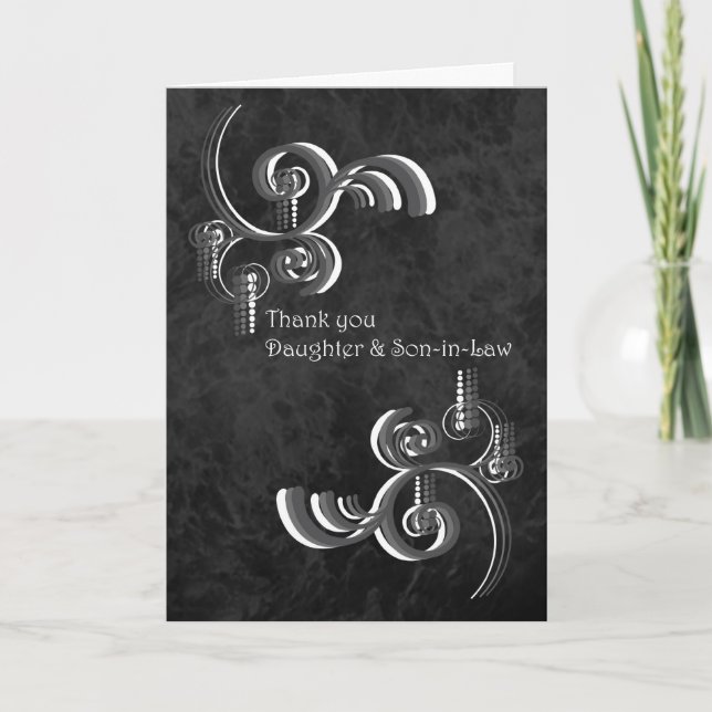 Cartão De Agradecimento Obrigado Filha e genro (Frente)